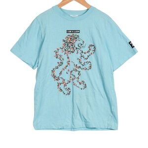Burberry Light Blue Floral Lion Tee